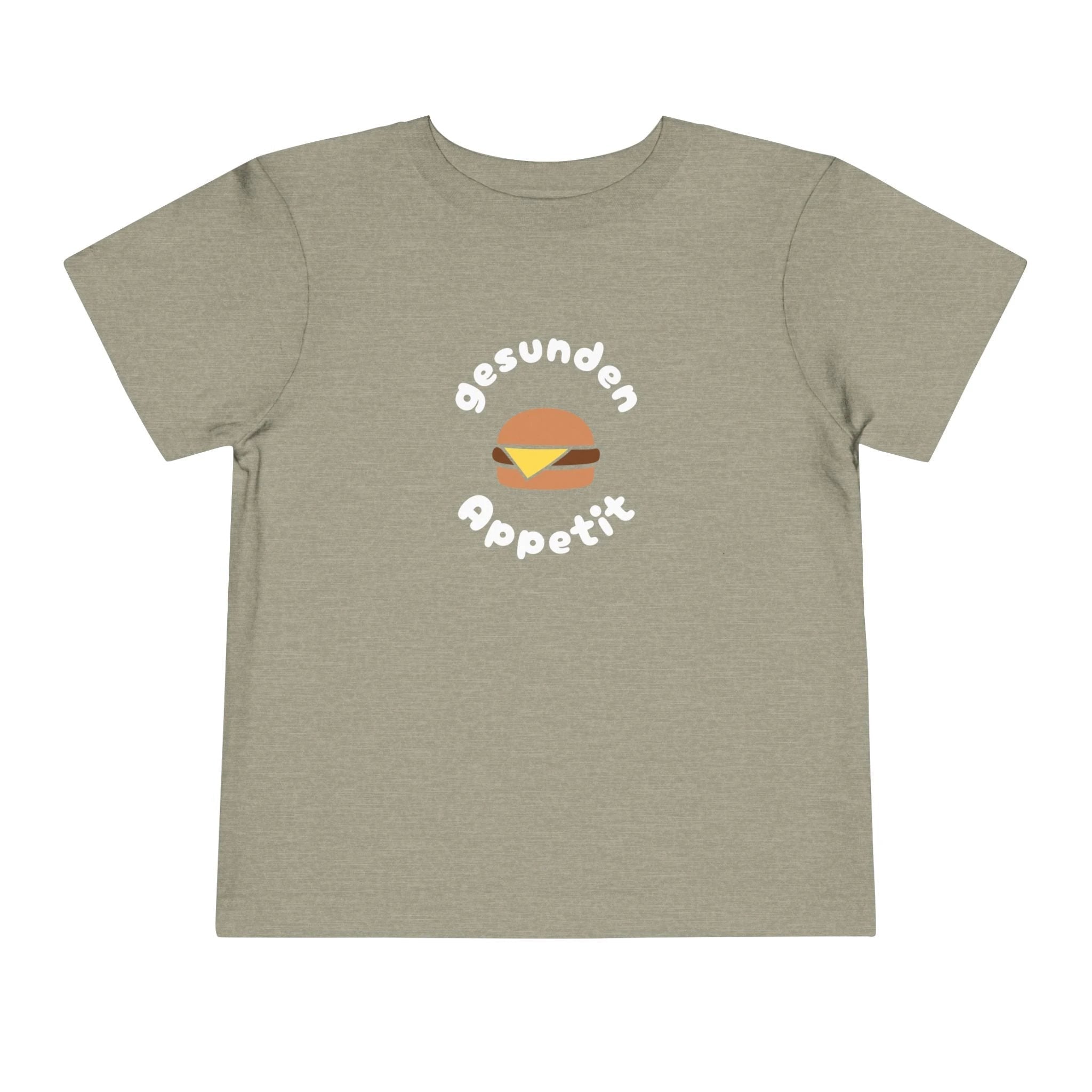 Gesunden Appetit Toddler Tee shirt with Cheeseburger by Printify