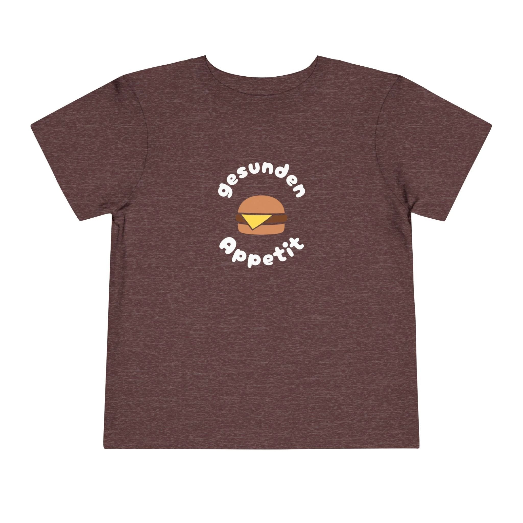 Gesunden Appetit Toddler Tee shirt with Cheeseburger by Printify