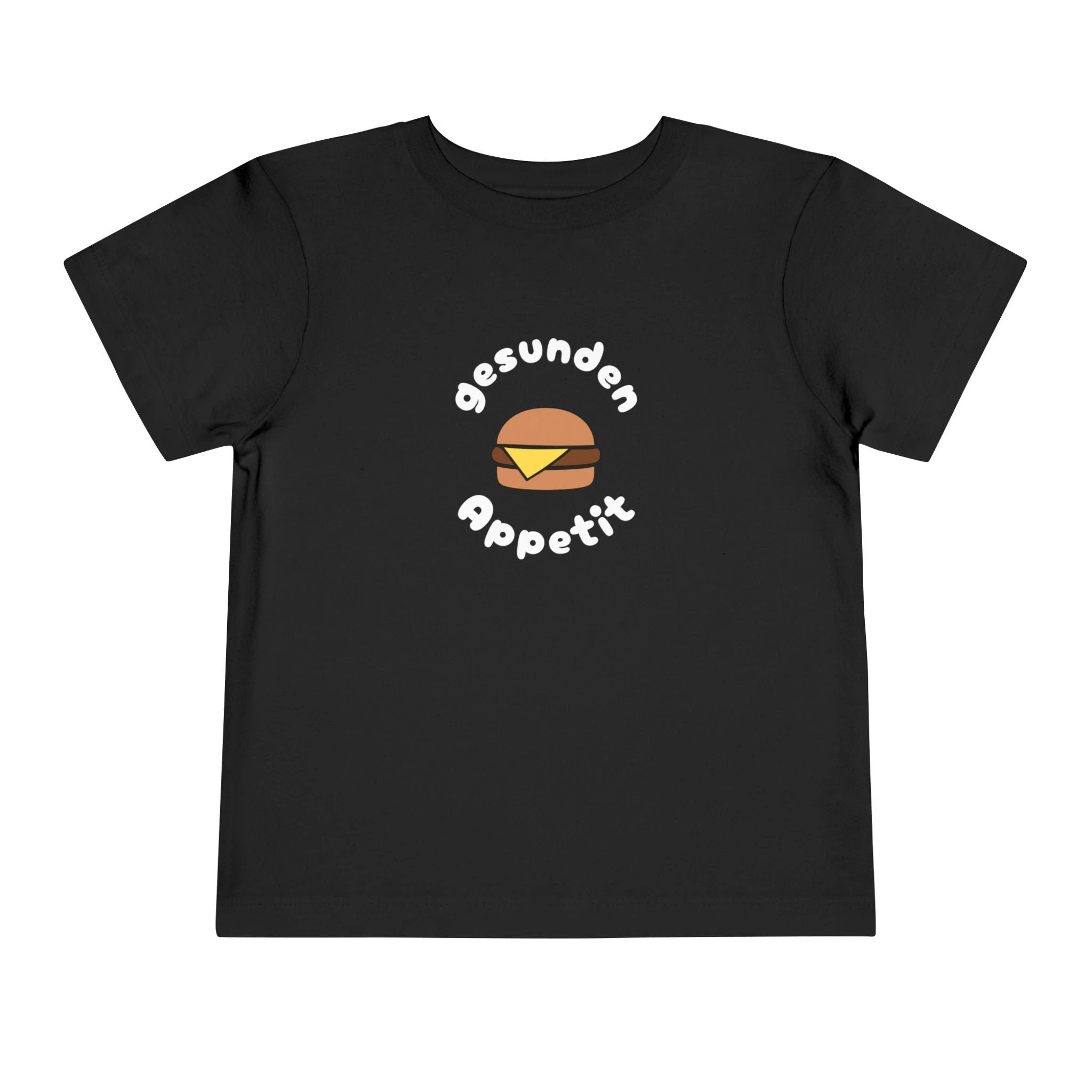 Gesunden Appetit Toddler Tee shirt with Cheeseburger by Printify