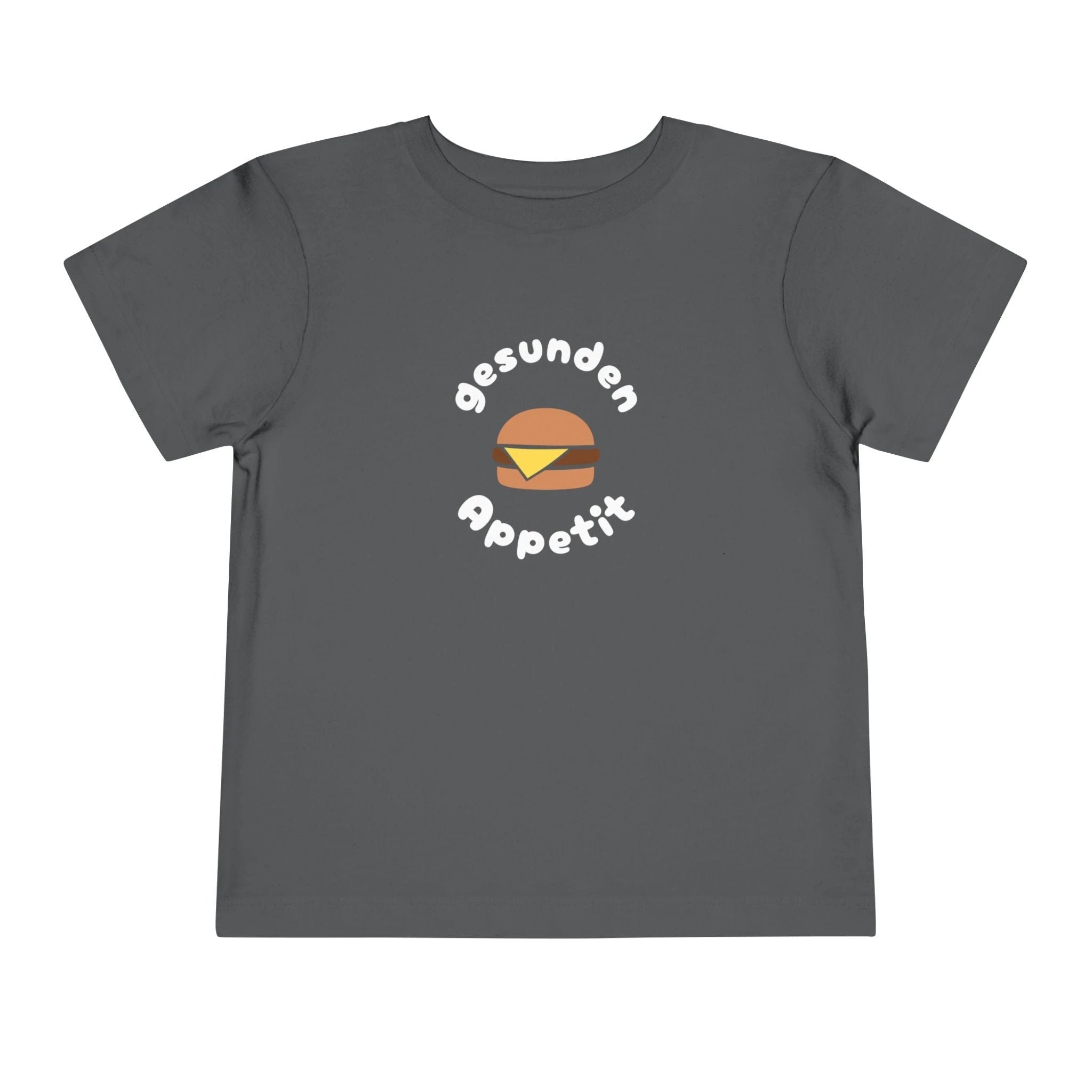 Gesunden Appetit Toddler Tee shirt with Cheeseburger by Printify