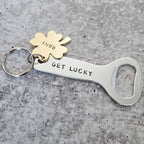 Get Lucky Personalized St. Patrick's Day Beer Bottle Opener Keychain For Him La Vie Bien Get Lucky Personalized St. Patrick's Day Beer Bottle Opener Keychain