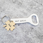 Get Lucky Personalized St. Patrick's Day Beer Bottle Opener Keychain For Him La Vie Bien Get Lucky Personalized St. Patrick's Day Beer Bottle Opener Keychain
