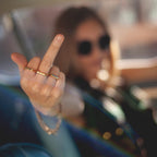 GET Money Gold or Silver Flat Top Ring Finger Rings La Vie Bien GET Money Gold or Silver Flat Top Ring
