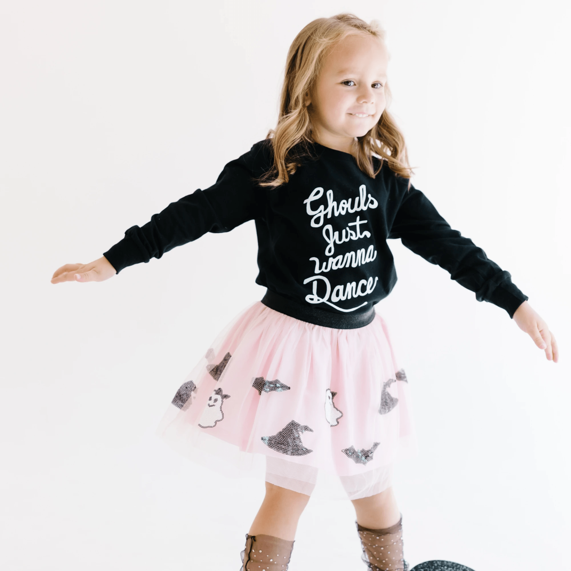 Ghouls Just Wanna Dance toddler and youth sweatshirt, Halloween collection by Benny and Ray Apparel