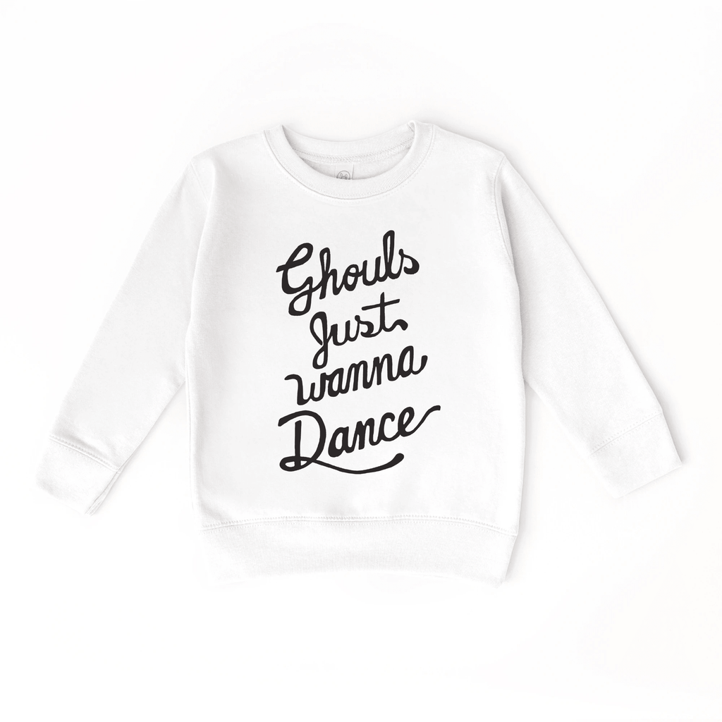 Ghouls Just Wanna Dance toddler and youth sweatshirt, Halloween collection by Benny and Ray Apparel