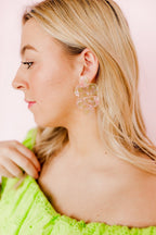 Gianna Statement Earrings - Cherry Blossom