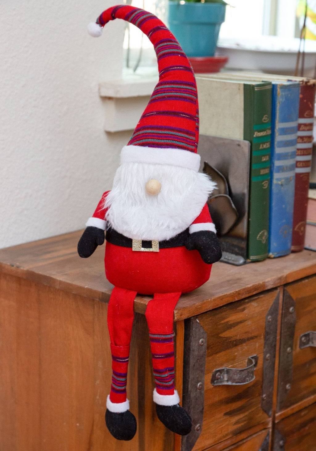 Giant Sitting Santa Gnome Holiday La Vie Bien Giant Sitting Santa Gnome