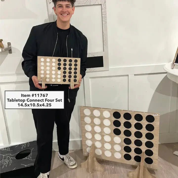 Giant Wooden Connect 4 Game – Family Game Set La Vie Bien Giant Wooden Connect 4 Game – Family Game Set