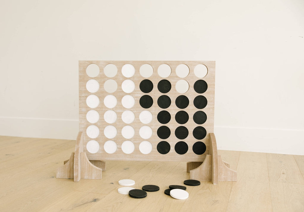 Giant Wooden Connect 4 Game – Family Game Set La Vie Bien Giant Wooden Connect 4 Game – Family Game Set