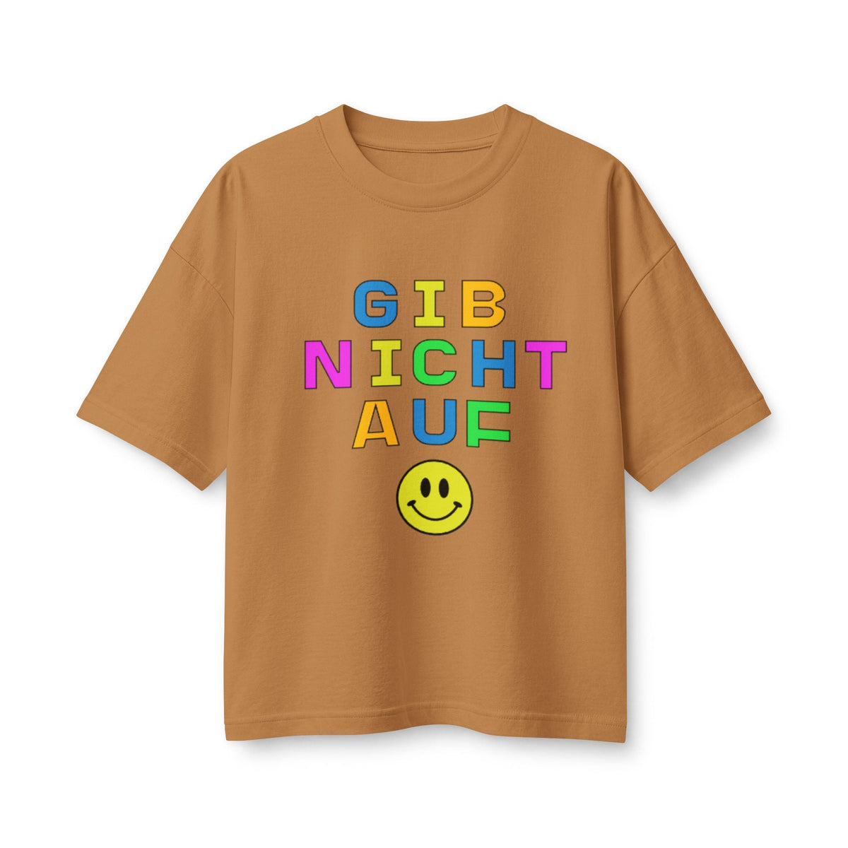 Gib Nicht Auf boxy Tee, Colorful German Motivational Graphic T-Shirt T-Shirt La Vie Bien Gib Nicht Auf boxy Tee, Colorful German Motivational Graphic T-Shirt