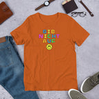 Gib nicht auf (don't give up) German happy face Unisex t-shirt, bright colorful print T-Shirt La Vie Bien Gib nicht auf (don't give up) German happy face Unisex t-shirt, bright colorful print