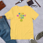 Gib nicht auf (don't give up) German happy face Unisex t-shirt, bright colorful print T-Shirt La Vie Bien Gib nicht auf (don't give up) German happy face Unisex t-shirt, bright colorful print