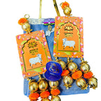 Gift Combo - Pair of Shubh Labh & Resin Ganesha in Tissue Fabric Reusable Gift Bag La Vie Bien Gift Combo - Pair of Shubh Labh & Resin Ganesha in Tissue Fabric Reusable Gift Bag