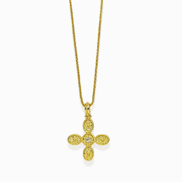 Gilded Glory Cross Necklace Necklace La Vie Bien Gilded Glory Cross Necklace
