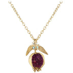 Gilded Pomegranate Necklace with Gemstones Necklaces La Vie Bien Gilded Pomegranate Necklace with Gemstones