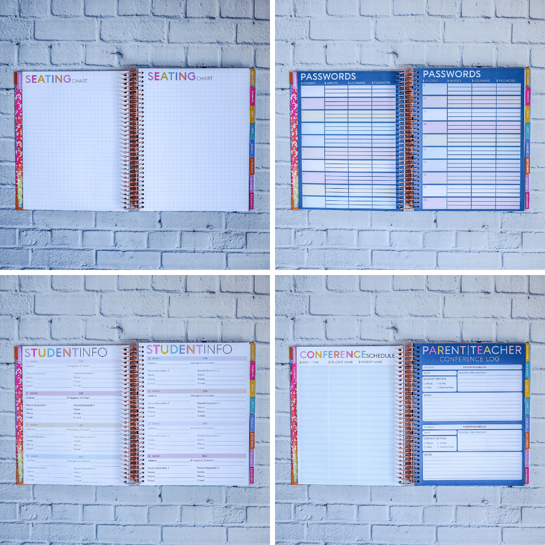 Gimme Stripes - MULTICOLOR Teacher Planner by BERTEAU & Co.