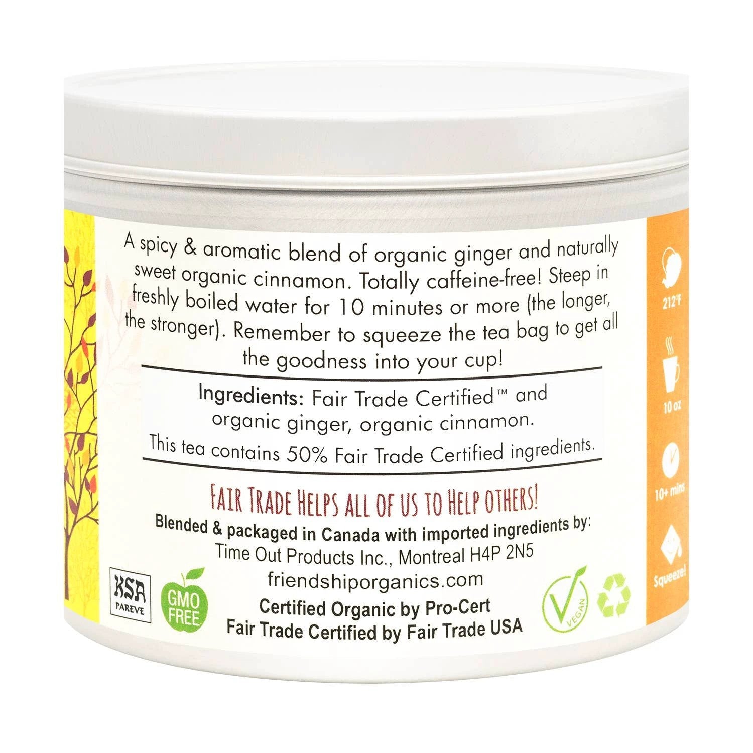 Ginger Cinnamon Herbal Tea by Ethical Trade Co