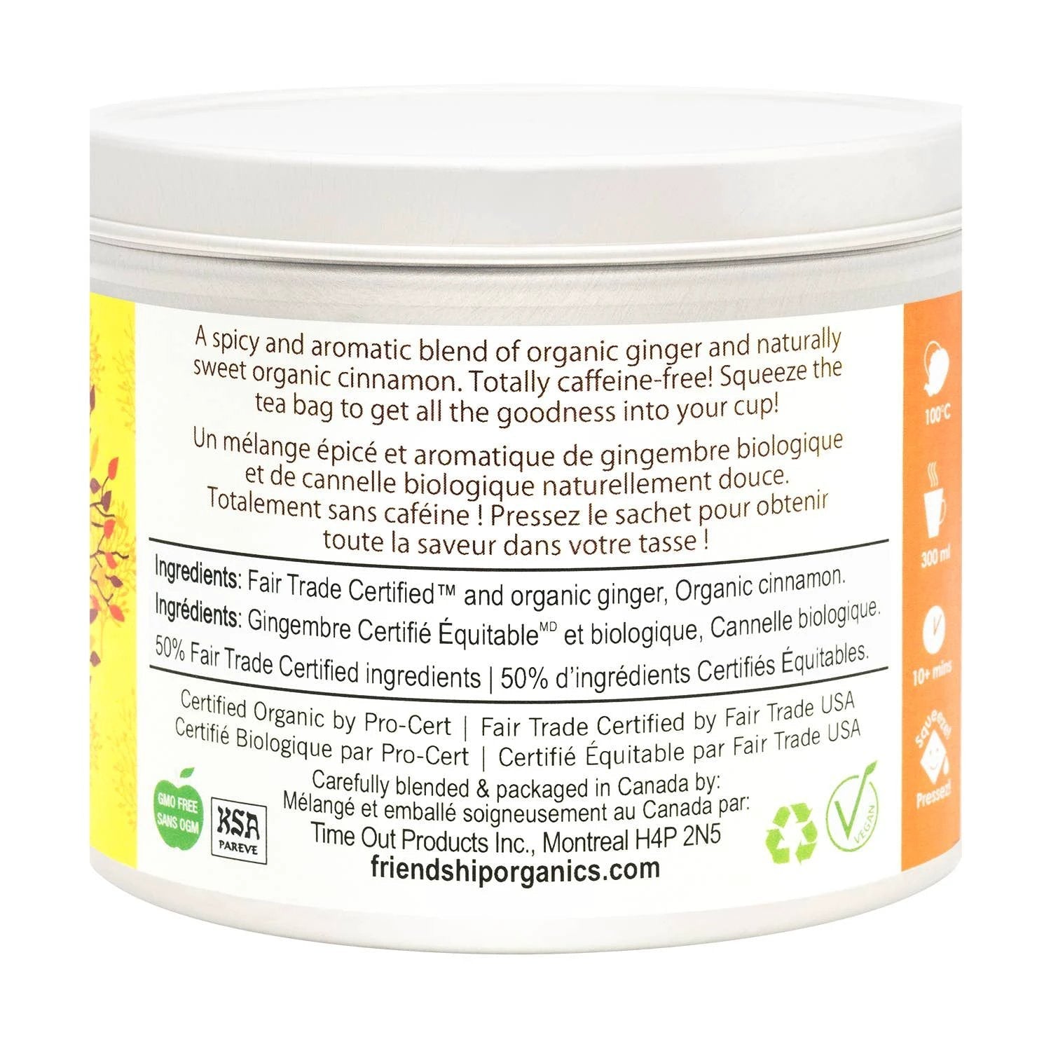Ginger Cinnamon Herbal Tea by Ethical Trade Co