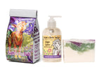 GINGER QUINCE GIFT SET: BATH SALTS, 8 oz LIQUID SOAP & SOAP SLICE GIFT BAG La Vie Bien GINGER QUINCE GIFT SET: BATH SALTS, 8 oz LIQUID SOAP & SOAP SLICE
