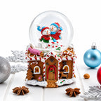 Gingerbread Cottage Snowmen Romance Musical Water Snow Globe Snow Globes > Gingerbread La Vie Bien Gingerbread Cottage Snowmen Romance Musical Water Snow Globe