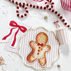Gingerbread Man Christmas Paper Plate