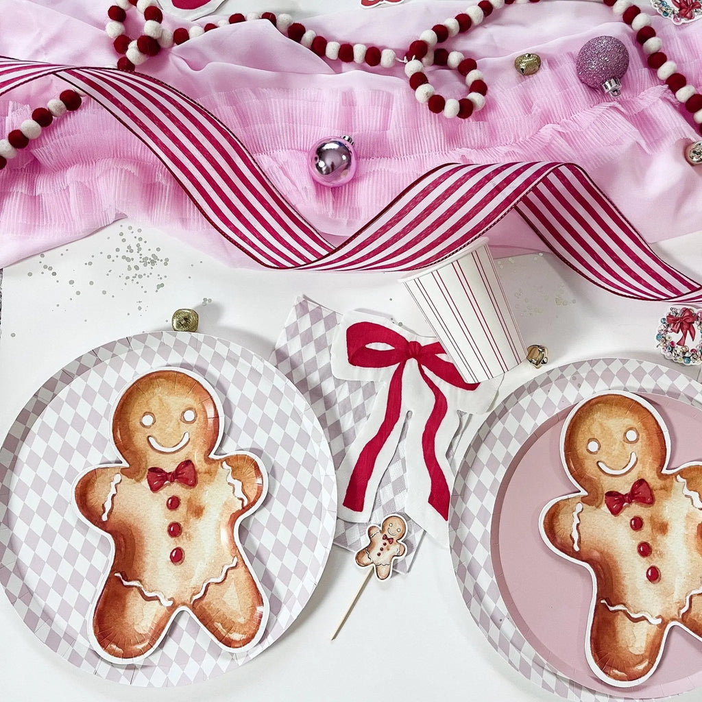 Gingerbread Man Christmas Paper Plate