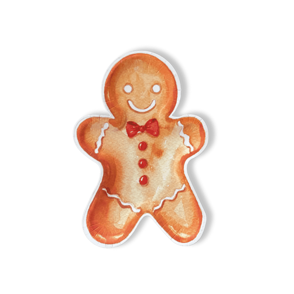 Gingerbread Man Christmas Paper Plate Die Cut Plate La Vie Bien Gingerbread Man Christmas Paper Plate