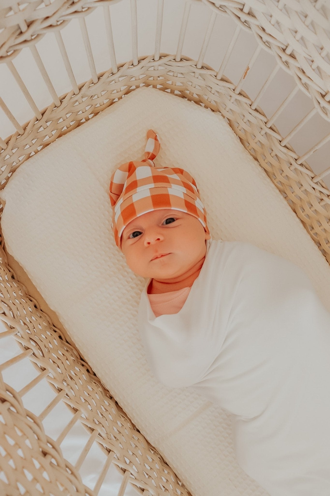 Gingham Knotted Hat La Vie Bien Gingham Knotted Hat