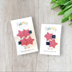 Gingham Stars Hair Clips by Parker + Kay Creative