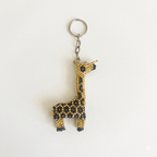 Giraffe Seed Bead Handcrafted Key Chain - Mexico Keychains La Vie Bien Giraffe Seed Bead Handcrafted Key Chain - Mexico