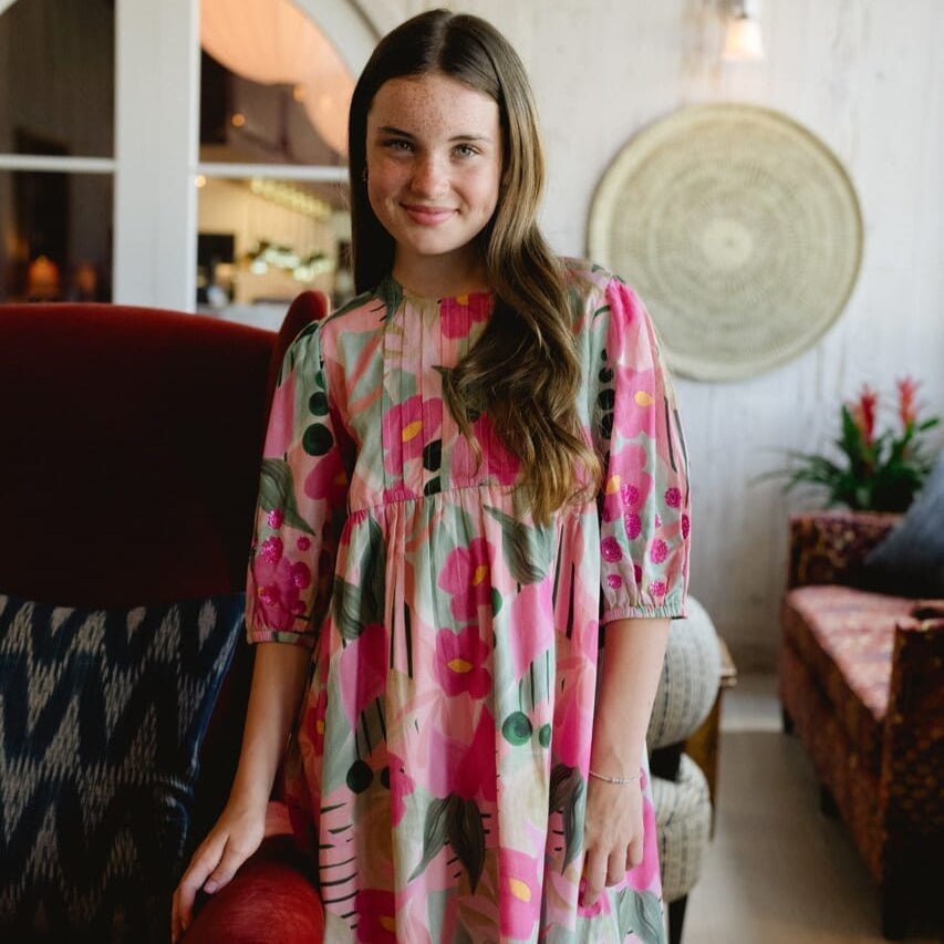 Girls Eva Dress - Frosted Blush