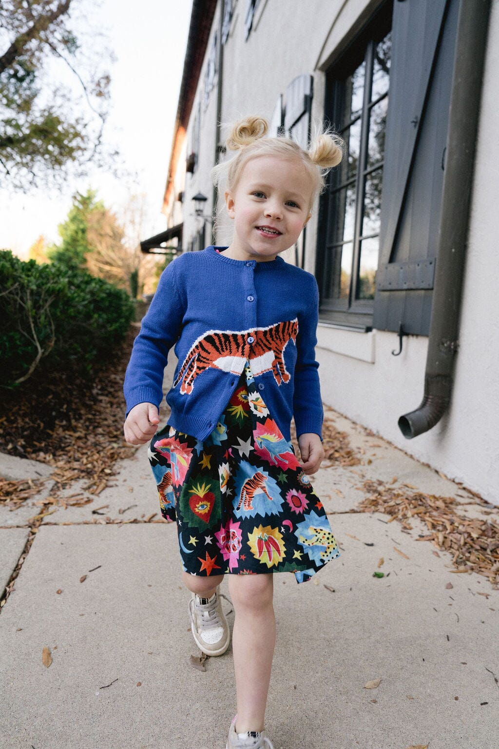 Girls Evelyn Cardigan - Tiger