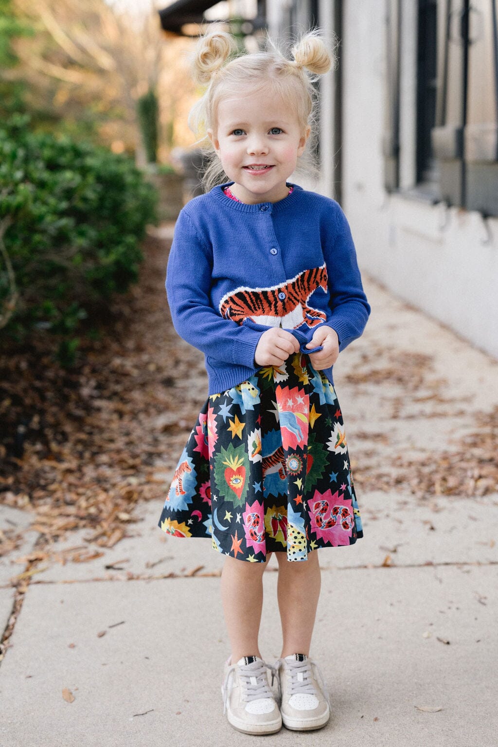 Girls Evelyn Cardigan - Tiger