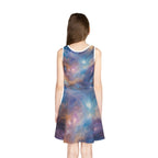 Girls' Sleeveless Galaxy Sundress by Printify