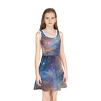 Girls' Sleeveless Galaxy Sundress by Printify