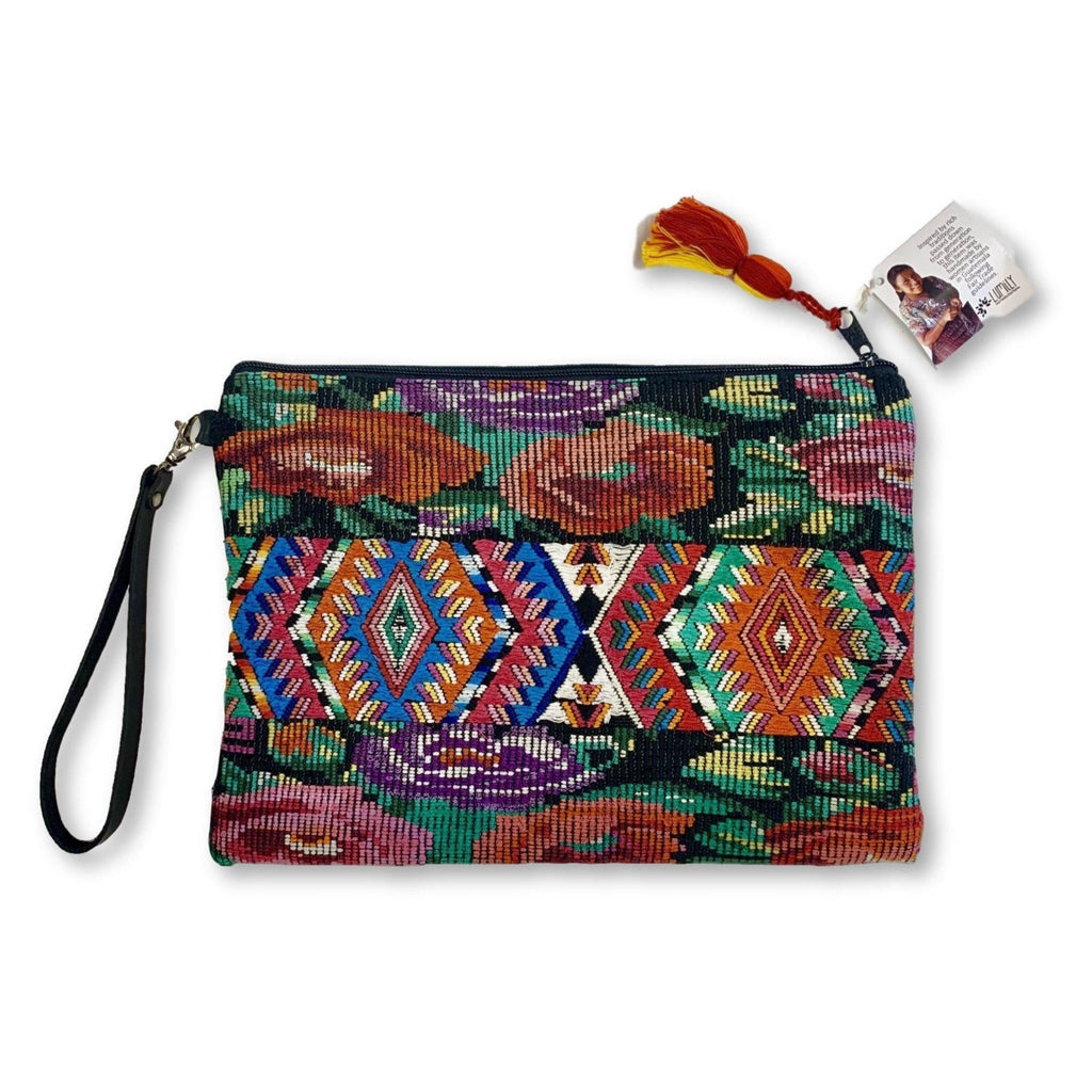 Gitana Huipil Upcycled Wristlet - Guatemala Bags La Vie Bien Gitana Huipil Upcycled Wristlet - Guatemala