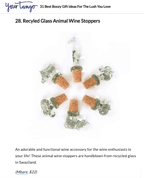 Glass Animal Wine Stoppers La Vie Bien Glass Animal Wine Stoppers