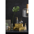 Glass Bud Vase in Metal Stand by White Cliff Studio