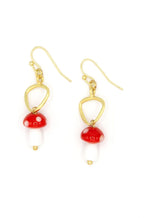 Glass Charm Earrings - Mushroom by Fair Anita