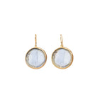 Glass Coin of Athens Motif Earrings (Sky-Blue Tone) JEWELRY La Vie Bien Glass Coin of Athens Motif Earrings (Sky-Blue Tone)
