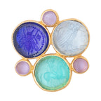 Glass Multi-Coin Brooch JEWELRY La Vie Bien Glass Multi-Coin Brooch