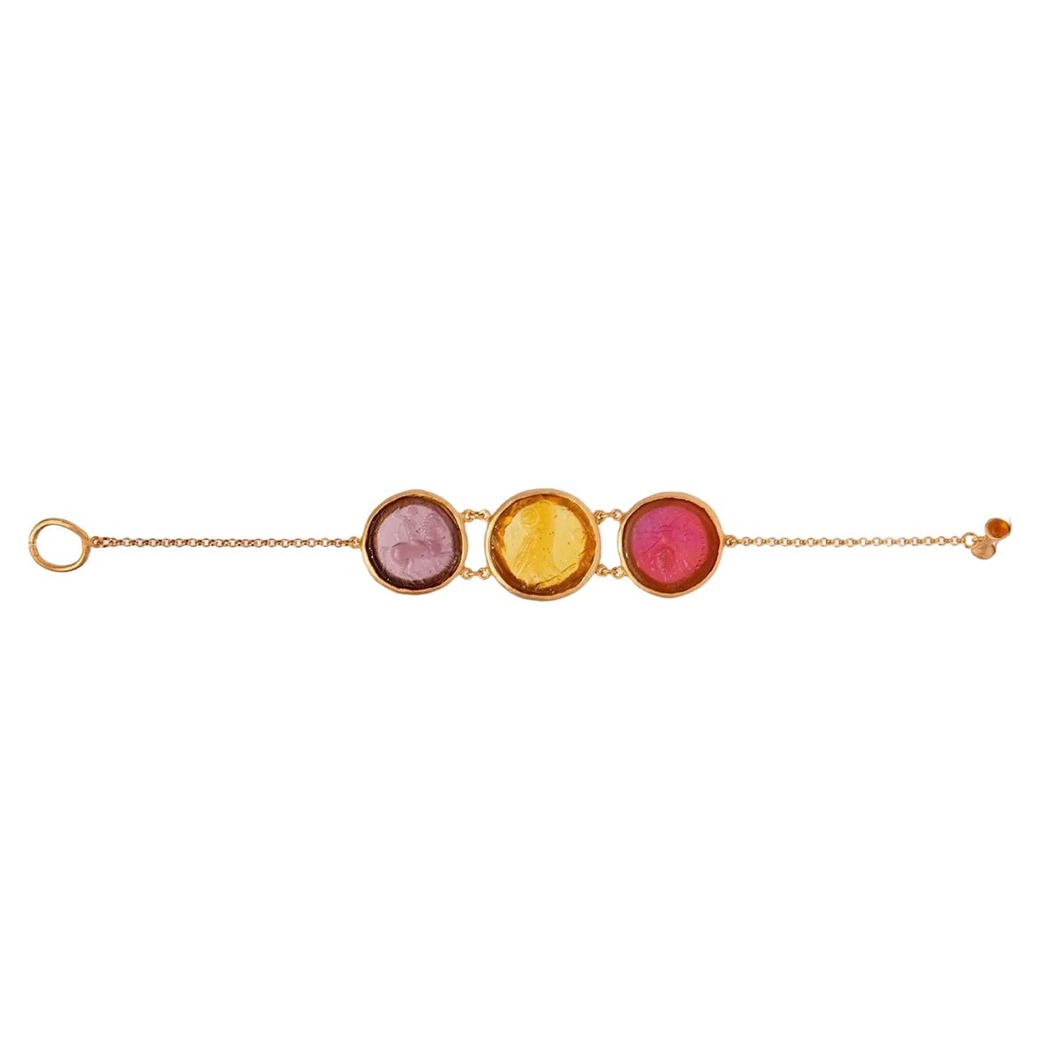 Glass Multi-Coin Motif Bracelet JEWELRY La Vie Bien Glass Multi-Coin Motif Bracelet