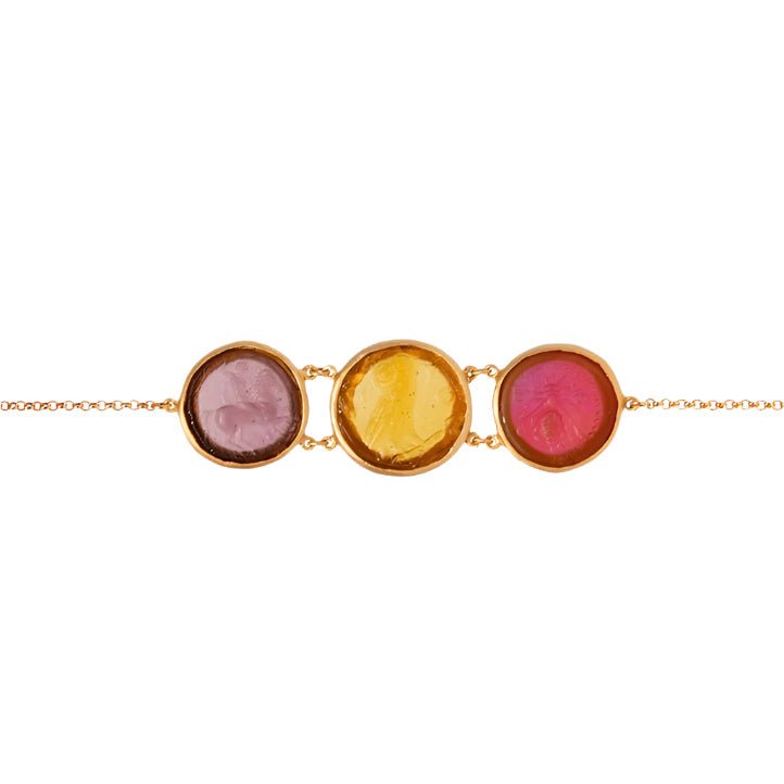 Glass Multi-Coin Motif Bracelet JEWELRY La Vie Bien Glass Multi-Coin Motif Bracelet