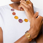 Glass Multi-Coin Motif Bracelet JEWELRY La Vie Bien Glass Multi-Coin Motif Bracelet