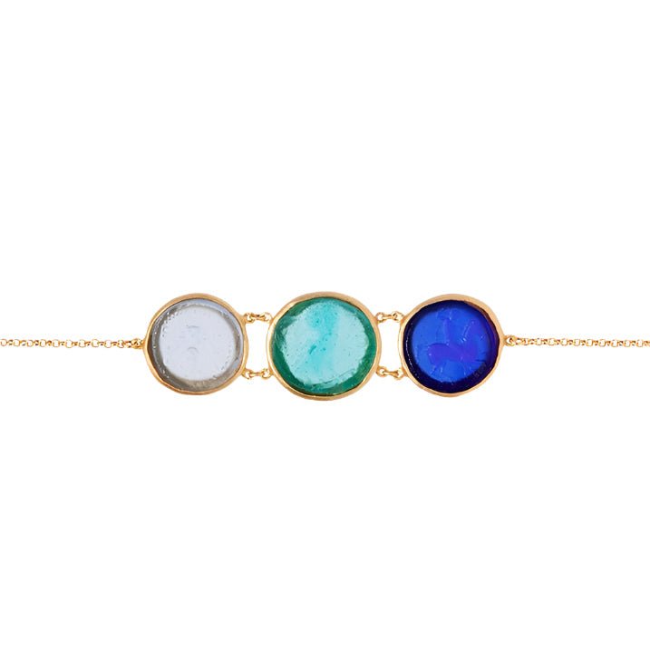 Glass Multi-Coin Motif Bracelet JEWELRY La Vie Bien Glass Multi-Coin Motif Bracelet