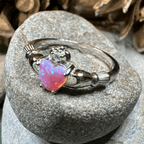 Glencora Pink Opal Claddagh Ring Ring La Vie Bien Glencora Pink Opal Claddagh Ring