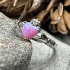 Glencora Pink Opal Claddagh Ring Ring La Vie Bien Glencora Pink Opal Claddagh Ring