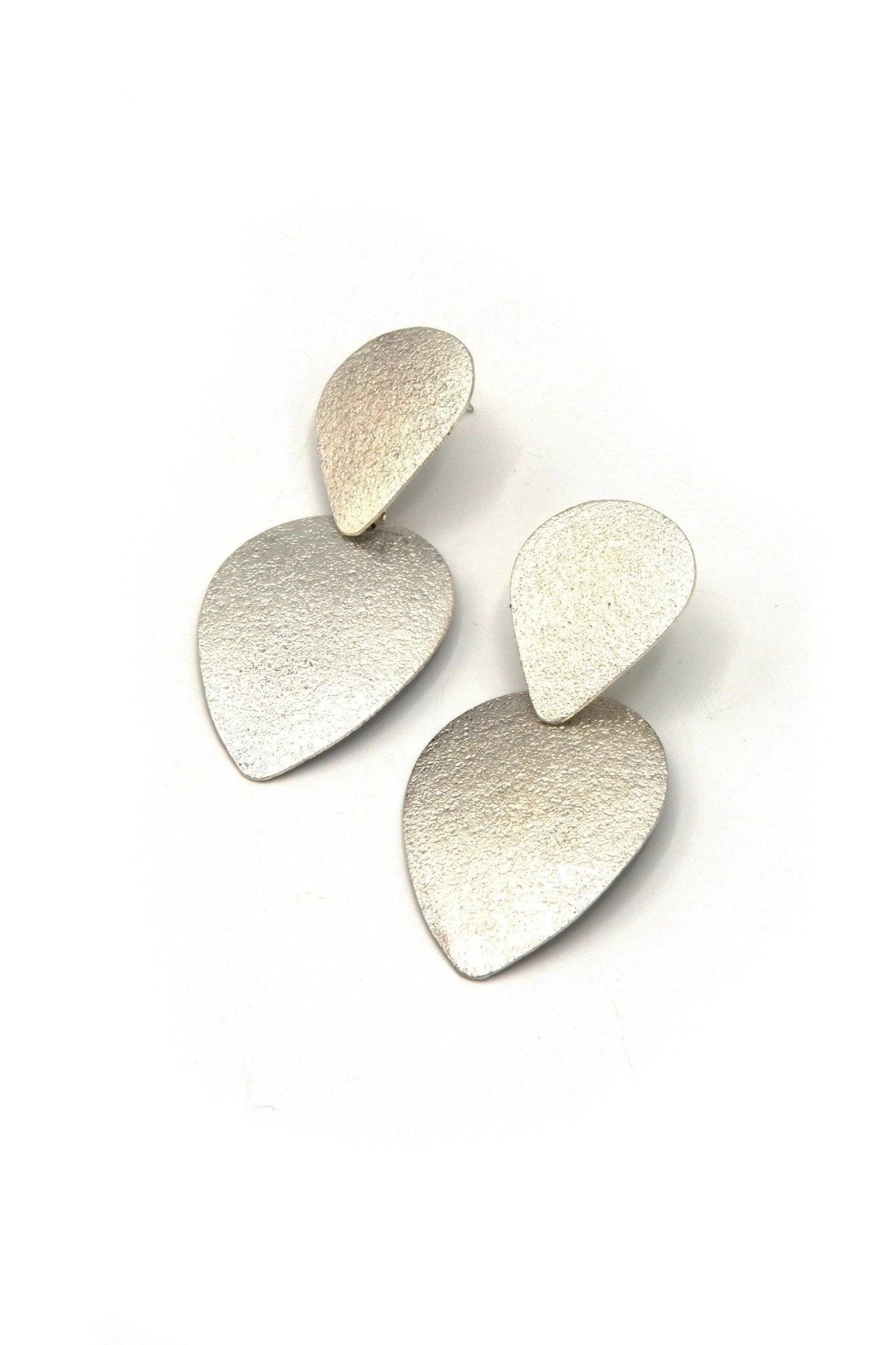Glitz Teardrop Earrings - Silver