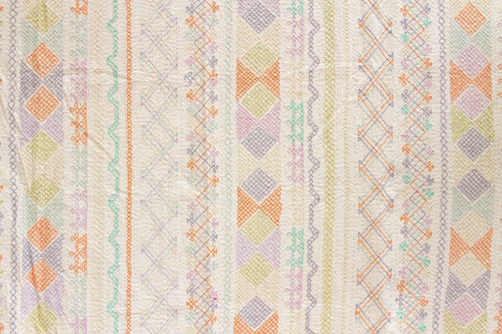 Global Eclectic Hand - stitched Cotton Kantha Bedcover