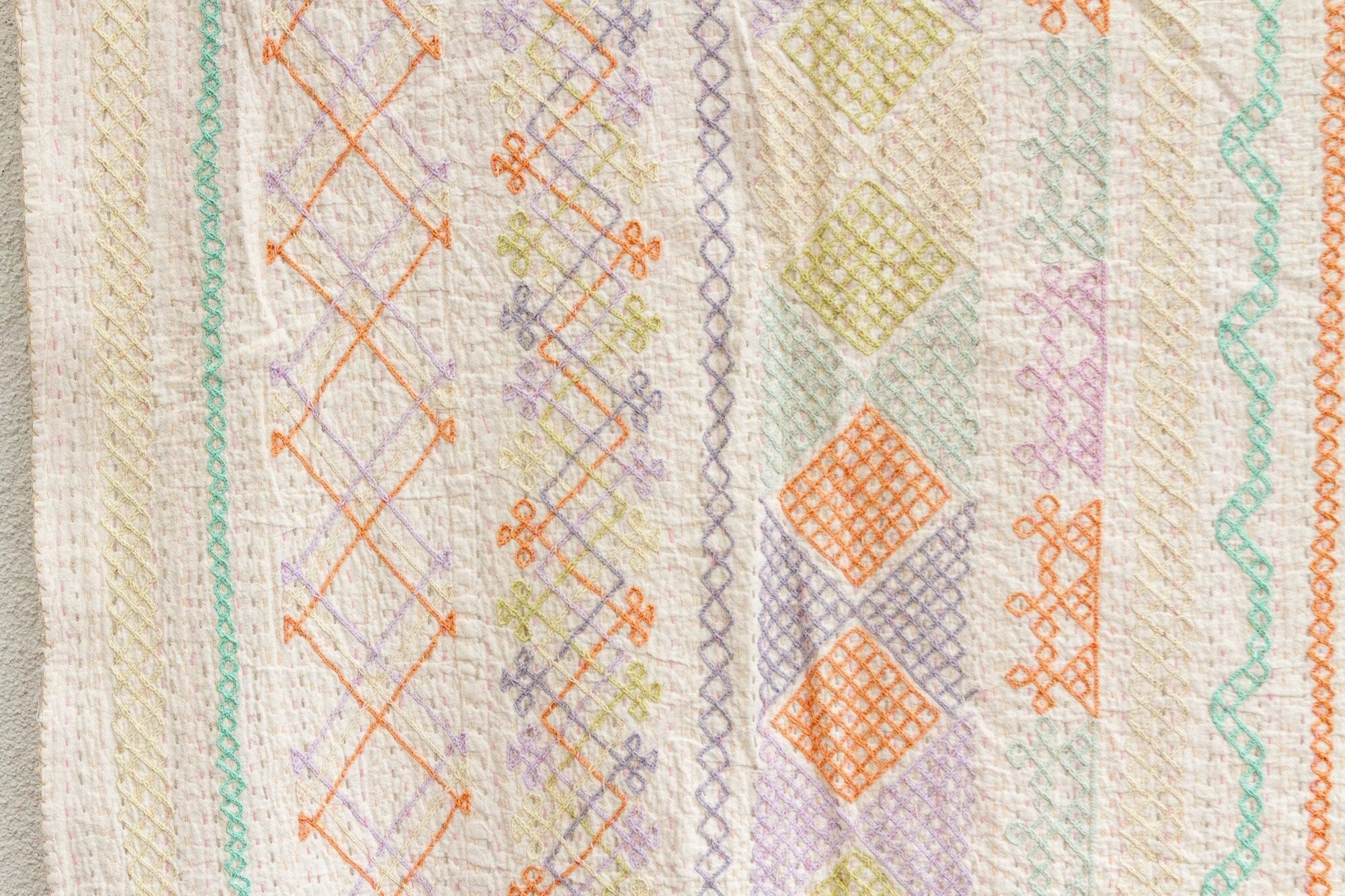 Global Eclectic Hand - stitched Cotton Kantha Bedcover